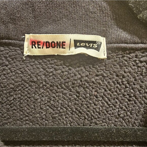 Re/Done 70s Half Zip Sweat Shirt Small - Picture 3 of 9